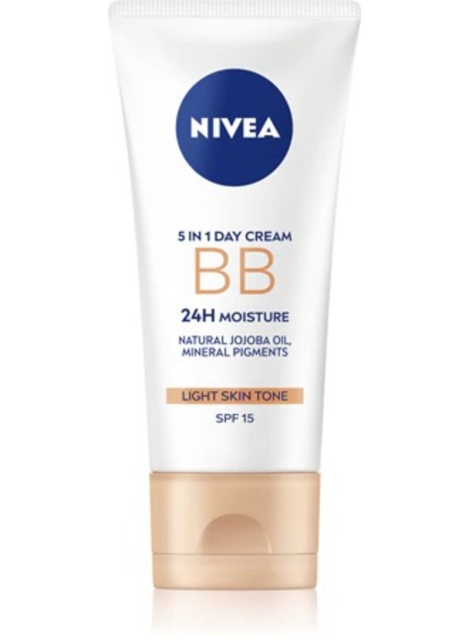 نيفيا كريم بي بي ٥ في ١ مرطب يدوم ٢٤ ساعة مع عامل حماية من الشمس ١٥، ٥٠ مل - اللون: فاتح - Image 2